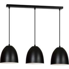 Lenox Lamper Lenox 3 Sort Hvid Pendellampe E27 230V 70cm Pendel