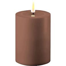 Natur Ljusstakar, Ljus & Doft Deluxe Homeart LED Utomhuspelarljus 7.5x10 cm Brun LED-ljus