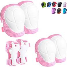 Knee Pads MDSRJONE 6PC Knee Protection Set Pink