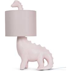 Pink Table Lamps Kid's Room ValueLights Dinosaur Pink Shade LED Table Lamp