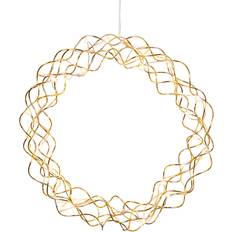Star Trading Ceiling Lamps Star Trading Curly Wreath With LED Lights 30 cm Brass Pendant Lamp