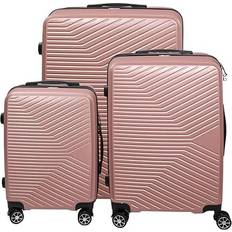 Rose Gold Suitcase Sets Alivio Lightweight Hard Shell ABS Suitcase Set