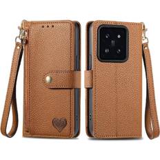 Mobile Phone Accessories GANGXUN Flip Case for Xiaomi 14t Pro Zipper Love Wallet