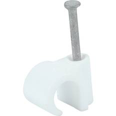 Kabelklammer Timco Round Cable Clips White 100 Pack