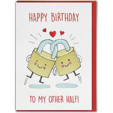 Cute Locks Birthday Card Half Husband