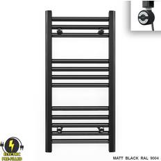 Heated Towel Rails Myhomeware 350mm Black Electric Towel Rail 350mm