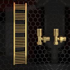 Heated Towel Rails Myhomeware 500mm Wide Gold Heated Bathroom Towel Rail