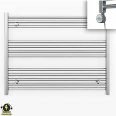 Heated Towel Rails Myhomeware 900mm Wide Chrome Electric Towel Rail