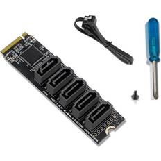 Tauoh M.2 NGFF PCIE B-Key SATA to SATA 3.0 Expansion Card