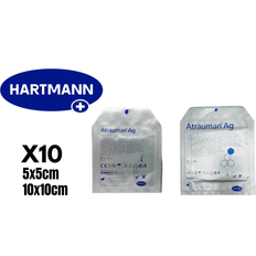 First Aid Hartmann Atrauman AG 5cm x 5cm 10cm x 10cm Packs 5