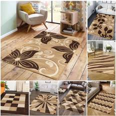 Living room rug Vogue Living Room Rug Geometric Beige Brown