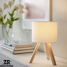 IKEA Storsegel Ash White Tripod 12" Table Lamp