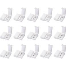 Yellow Light Strips Uxcell 10mm 2p LED Connector Adapter 15pcs Light Strip