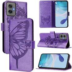 GANGXUN Purple Butterfly Magnetic Flip Case