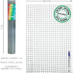 Tiendas de almacenamiento Saturnia Malla Electrosoldada Galvanizada 13x13 cm Rollo 25 Metros