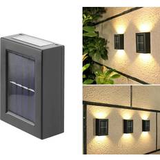 PS Solcellslykta Solcellslampa 2x LED Vägg Marklykta IP65 Väggarmatur
