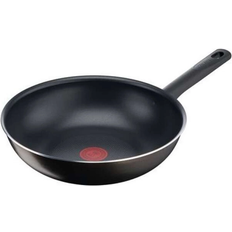 Tefal Wokpander på tilbud Tefal Wok Early Plus 28 cm Aluminum Sort