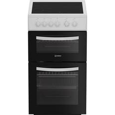 Indesit ITE5VMW 50cm Twin Cavity Electric Cooker