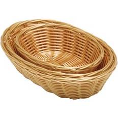 Bread Baskets Genware Oval Polywicker 10 x 6.5 x 2.5 Pack 12 Bread Basket