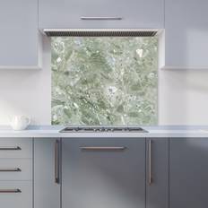Splash Guards Warren Reed Pale Green Quartz Effect Glass Kitchen Splashback 75 x 90 x 0.6 cm Splash Guard