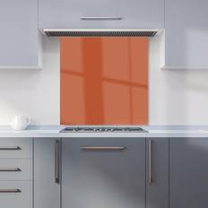 Splash Guards Warren Reed Rusty Orange Glass Kitchen Splashback 60 x 60 cm Splash Guard