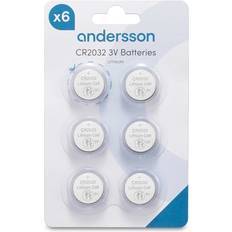 Andersson Batterier & Opladere Andersson CR2032 Lithium 6-pcs