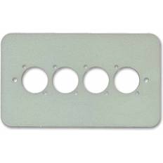 Silver Ethernet, Data & Phone Outlets 2-Gang Quad XLR Speakon RJ45 Wall Plate