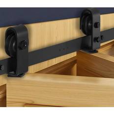 Bi-Folding Sliding Barn Door Hardware Track Kit 40" for Two 18" Doors