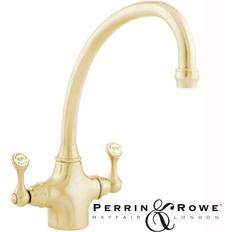 Perrin & Rowe Etruscan Dual Lever Gold Kitchen Sink Mixer Tap 4320IG