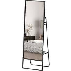 Gulvspejle Homcom Ganzkörperspiegel 157 x 50 cm Rechteckig Schwarz Bodenspiegel