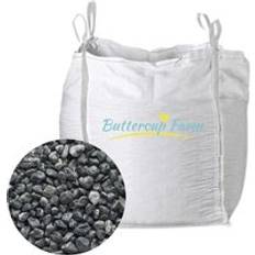 Buttercup Farm Black Round Oval Pebbles 850 Kilos