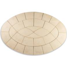 Paving Stones Baroque Oval Paving Kit Limestone Yellow 3.2 x 220 x 320 cm