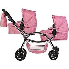 Roma Darcie Twin Dolls Pram Pink