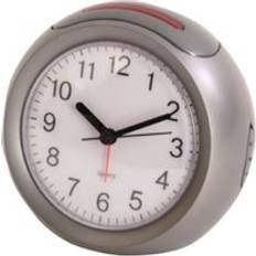 Balance Alarm Clocks Balance Analogue Easy Read Alarm Clock Black Lit Silver White