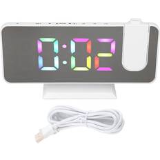 Alarm Clocks Tomtop Jms RGB Digital Alarm Clock Mirror 180 Degree