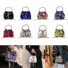 Silver Bucket Bags Furtalk Chic Bucket Bag Shoulder Bags Handbag - Silver