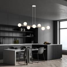 Belysning Gravity 8 Vit Guld Ø14 cm Pendellampa