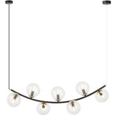 Belysning Ritz 7 Svart Transparent Ø14 cm Pendellampa