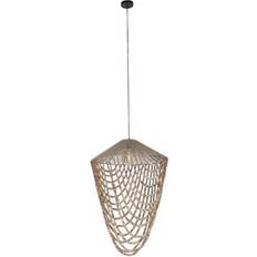 Home ESPRIT Ljusbrun Jute Trä Taklampa 67 x 67 x 100 cm Pendellampa
