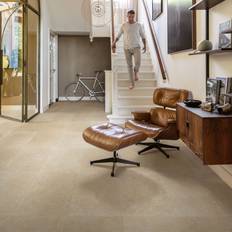 Quick Step Plastic Flooring Quick Step Aquanto Galway Beige Limestone Effect Embossed Flooring 1.9m²