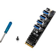 Controller Cards Tlily USB 3.0 PCI-E Riser Card M.2 to PCIE Extender Adapter