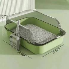 PlayMc Green Cat Toilet Cat Litter Box