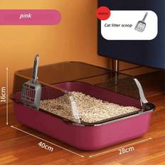 PlayMc Pink Cat Toilet Cat Litter Box