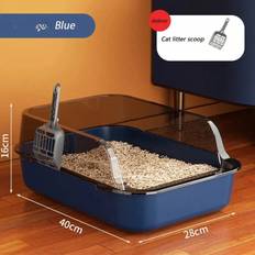 PlayMc Blue Cat Toilet Cat Litter Box