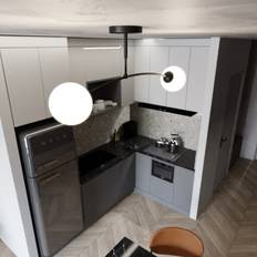 Emibig Loftplafonder Emibig Pregos 2 Sort Loftslampe Ø15 cm E14 230V Loftplafond