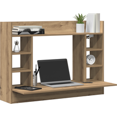 Hylder Skrivebord vidaXL Væghængt Sort Eg 105x48x75 cm Skrivebord