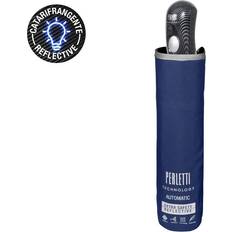 Automatic Folding Reflective Blue Umbrella