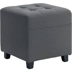 Foot Stools on sale Homcom Small Footstool Square Ottoman With Padded Seat Foot Stool