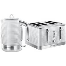 Russell Hobbs Inspire Kettle 4 Slice Toaster Set White