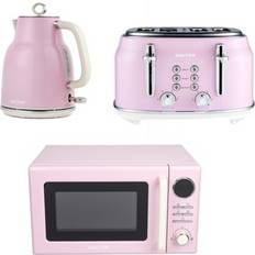 Pink Kettles Salter Retro Pink Kettle 1.7l 4-Slice Set